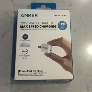 ANKER PD 20W Wall Charger NWT